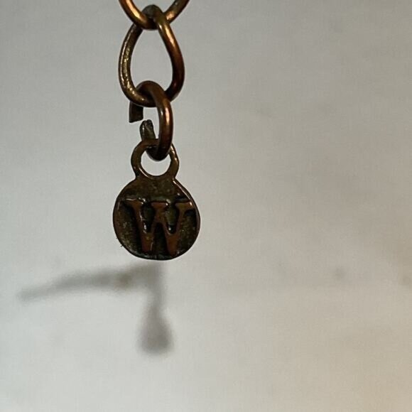 W signed Tassel Necklace with Crystal and Pearl Beads - Picture 3 of 5